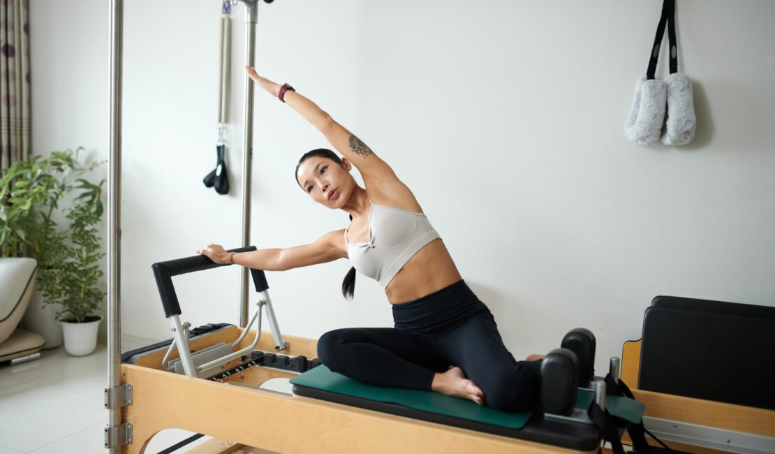 Fit Woman Working out in Studio