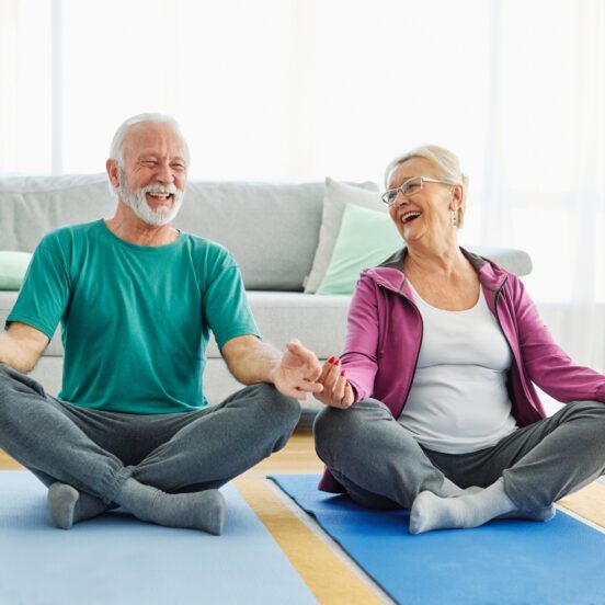 senior active exercise couple training sport fitness
